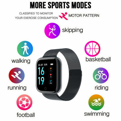 Ceas SmartWatch si Bratara Fitness Slim Time80 Fashion, Display IPS color TFT de 1.3 inch, Masurarea ritmului cardiac, Monitorizarea somnului, Muzica si Fotografii, Apeluri si memento-ul de mesaje, Design unic alaturi de bratara silicon neagra cadou