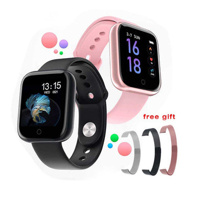 Ceas SmartWatch si Bratara Fitness Slim Time80 Fashion, Display IPS color TFT de 1.3 inch, Masurarea ritmului cardiac, Monitorizarea somnului, Muzica si Fotografii, Apeluri si memento-ul de mesaje, Design unic alaturi de bratara silicon neagra cadou