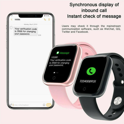Ceas SmartWatch si Bratara Fitness Slim Time80 Fashion, Display IPS color TFT de 1.3 inch, Masurarea ritmului cardiac, Monitorizarea somnului, Muzica si Fotografii, Apeluri si memento-ul de mesaje, Design unic alaturi de bratara silicon roz cadou