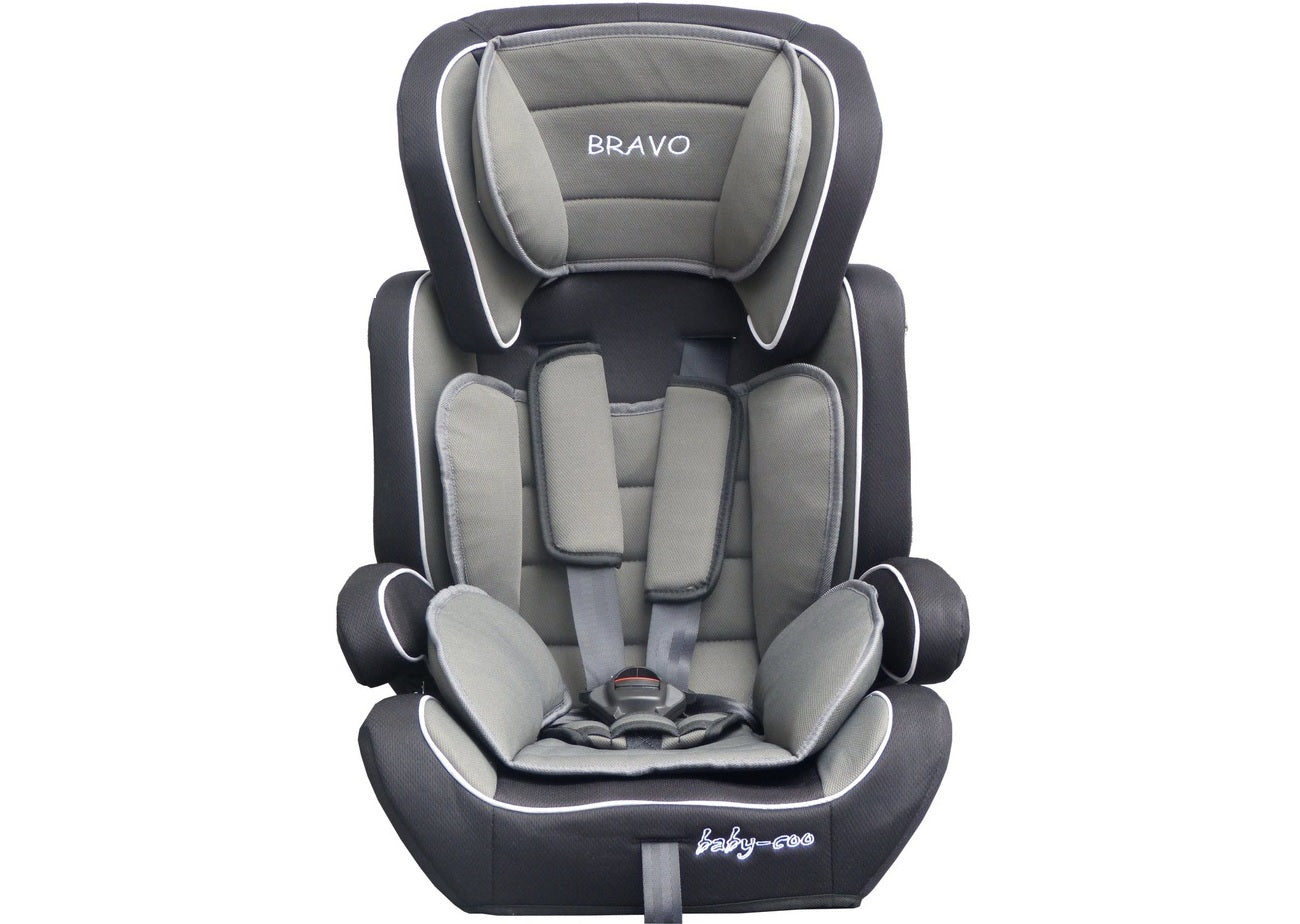 Scaun auto PROFESIONAL pentru copil Bravo Junior Gray , Model Deluxe , Pentru 3 grupe de greutate intre 9-36 KG, , Culoare Gri, ce asigura maximul de siguranta si confort pentru copilul dumneavoastra, ideal pentru calatorii