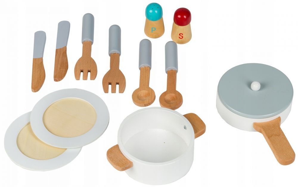 Bucatarie Multifunctionala Premium din LEMN, LITTLE MASTER CHEF LUX, Inaltime 92 cm, 15 Accesorii SIMBOLICE : consola cu butoane, cuptor cu microunde, ghiuveta, ustensile si reciepente pentru gatit ce Incurajeaza Jocul de ROL