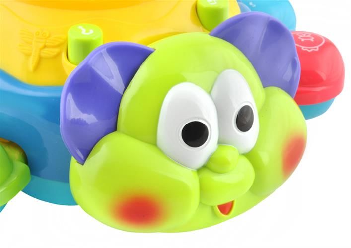 Jucarie Interactiva pentru Bebelusi BumbleBee, Model cu melodii interactive, butoane ce reproduc sunetele si nume de animale, Multicolor