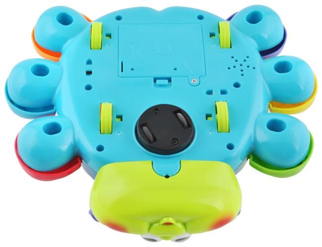 Jucarie Interactiva pentru Bebelusi BumbleBee, Model cu melodii interactive, butoane ce reproduc sunetele si nume de animale, Multicolor