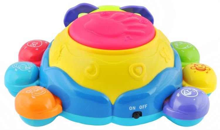 Jucarie Interactiva pentru Bebelusi BumbleBee, Model cu melodii interactive, butoane ce reproduc sunetele si nume de animale, Multicolor