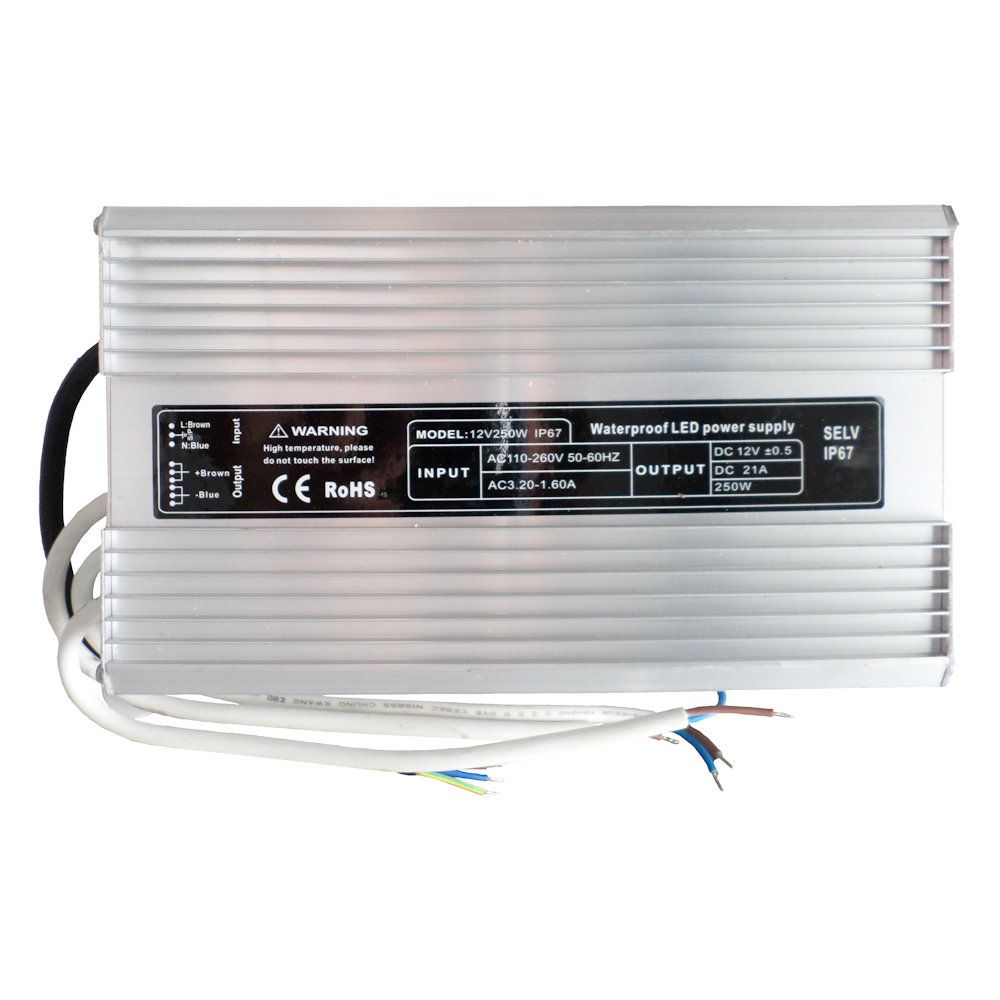 Sursa profesionala IDL de alimentare Rezistenta la apa, 12-21A, Grad de protectie IP67, Putere 250W, Protectie la scurtcircuit, suprasarcina, supratensiune