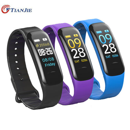 Smartwatch si Bratara Fitness Smart Crimson Light 1, Monitorizare Puls, Pasi, Calorii, Notificare Mesaje, IP67 Waterproof, Culoare Purple