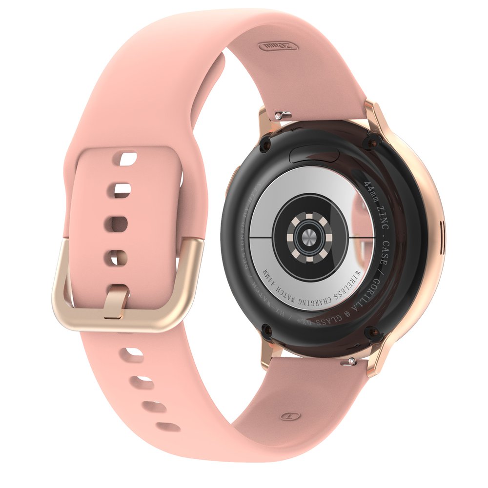 Ceas Smartwatch si Bratara Fitness FutureFocus IdealSTORE, Ecran tactil LCD complet rotund 1,3 inch, IP67, Monitorizare ritm cardiac,, Tensiune Arteriala, Incarcare Wireless, Functie MultiSport, Compatibil cu Android si IOS, Roz