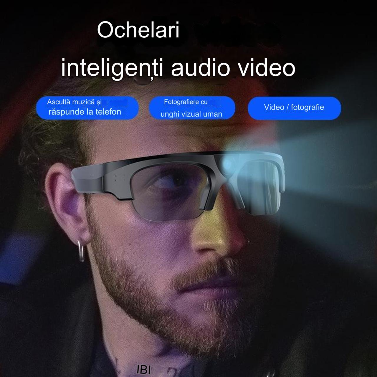 Ochelari inteligenti idealSTORE CAMglasses, Inregistrare Video HD 2K, Fotografiere 4K, Preluare Apel, Microfon cu Reducere Zgomot, Ascultare Muzica, Lentile Polarizate Colorate, Sunet Stereo HD, Rezistent la Apa, Utilizare Multipla