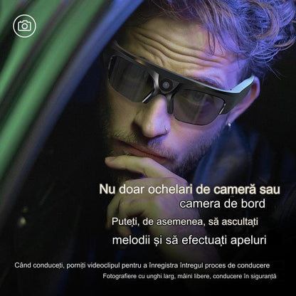 Ochelari inteligenti idealSTORE CAMglasses, Inregistrare Video HD 2K, Fotografiere 4K, Preluare Apel, Microfon cu Reducere Zgomot, Ascultare Muzica, Lentile Polarizate Colorate, Sunet Stereo HD, Rezistent la Apa, Utilizare Multipla