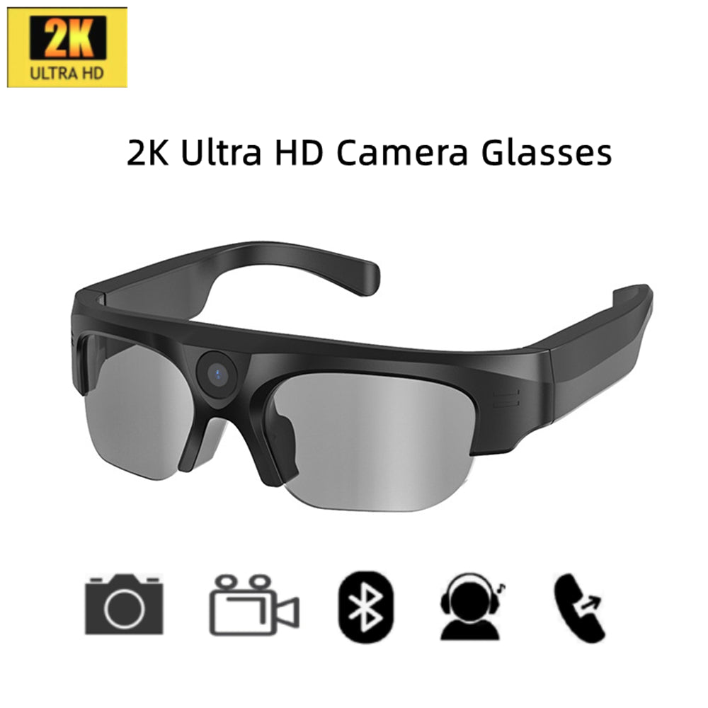Ochelari inteligenti idealSTORE CAMglasses, Inregistrare Video HD 2K, Fotografiere 4K, Preluare Apel, Microfon cu Reducere Zgomot, Ascultare Muzica, Lentile Polarizate Transparente, Sunet Stereo HD, Rezistent la Apa, Utilizare Multipla