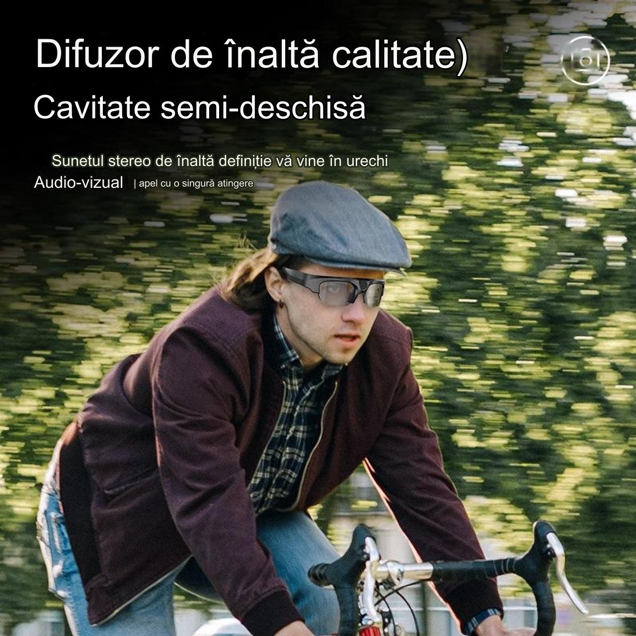 Ochelari inteligenti idealSTORE CAMglasses, Inregistrare Video HD 2K, Fotografiere 4K, Preluare Apel, Microfon cu Reducere Zgomot, Ascultare Muzica, Lentile Polarizate Transparente, Sunet Stereo HD, Rezistent la Apa, Utilizare Multipla