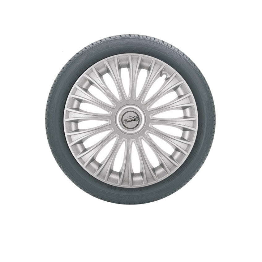 Set 4 Capace roti Ring Dino cu inel cromat 13', model elegant