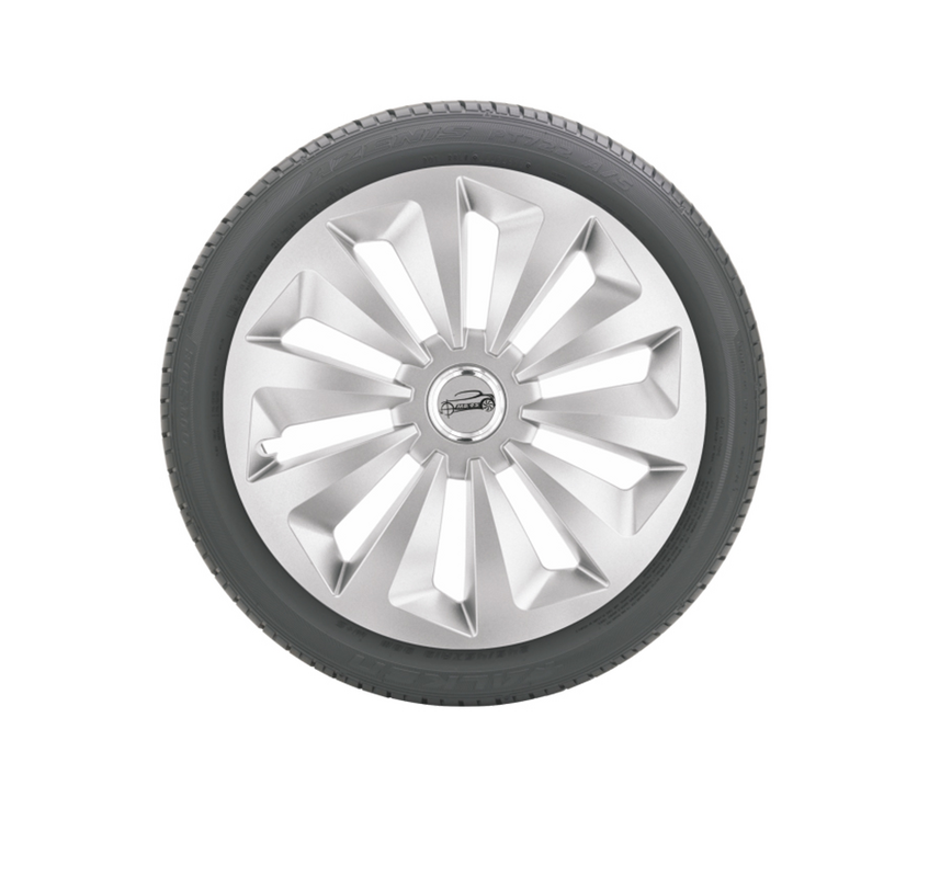 Set 4 Capace roti Ring Fox cu inel cromat 13', model elegant