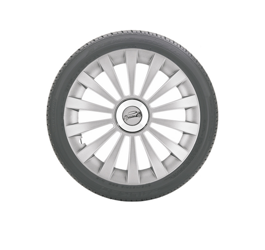 Set 4 Capace roti Ring Meridian cu inel cromat 13', model elegant