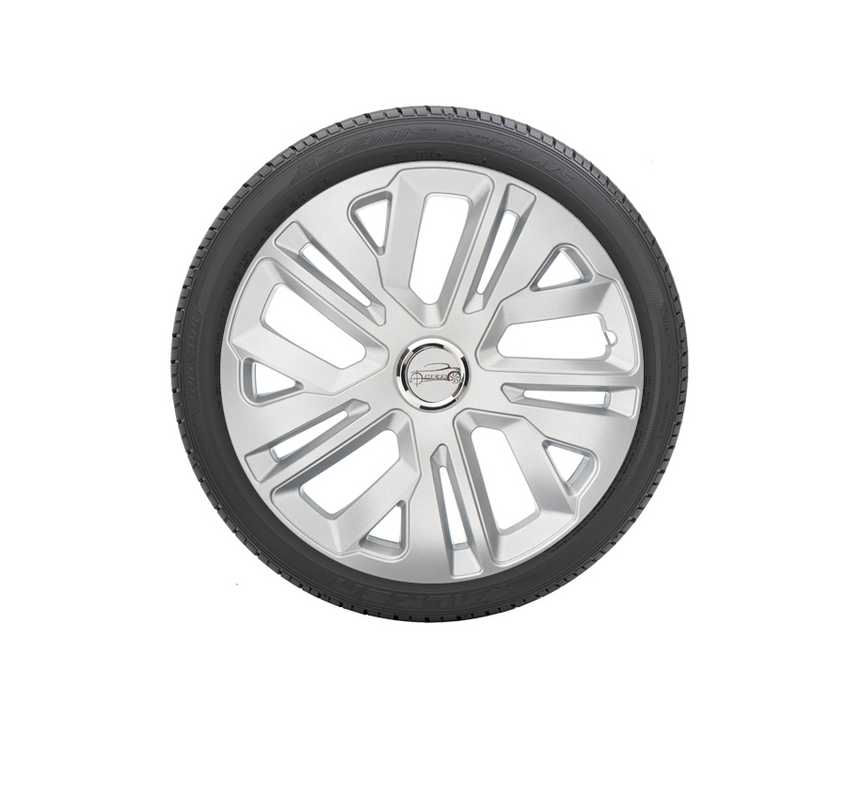 Set 4 Capace roti Ring Raven cu inel cromat 13', model elegant