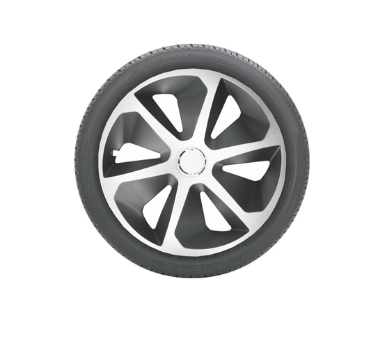 Set 4 Capace roti Grafit Roco II cu inel cromat 13', model elegant