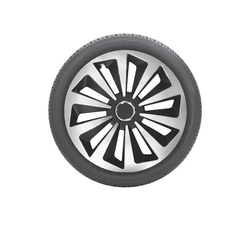 Set 4 Capace roti IDL - 14 inch - Capace roti Grafit FOX II cu inel cromat, material rezistent la viteze mari