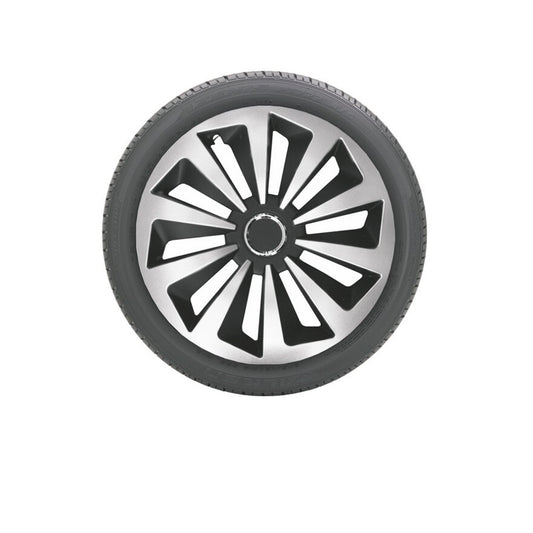 Set 4 Capace roti IDL - 14 inch - Capace roti Grafit FOX II cu inel cromat, material rezistent la viteze mari