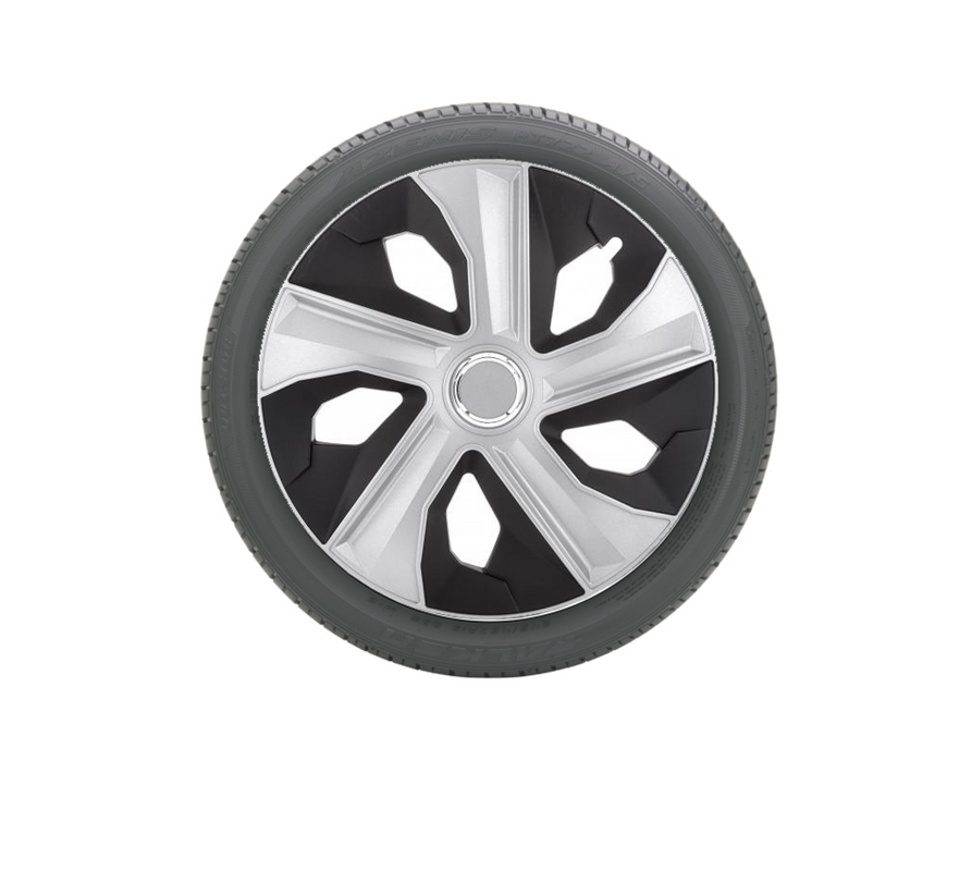 Set 4 Capace roti IDL - 14 inch - Capace roti Grafit Luna II cu inel cromat, material rezistent la viteze mari