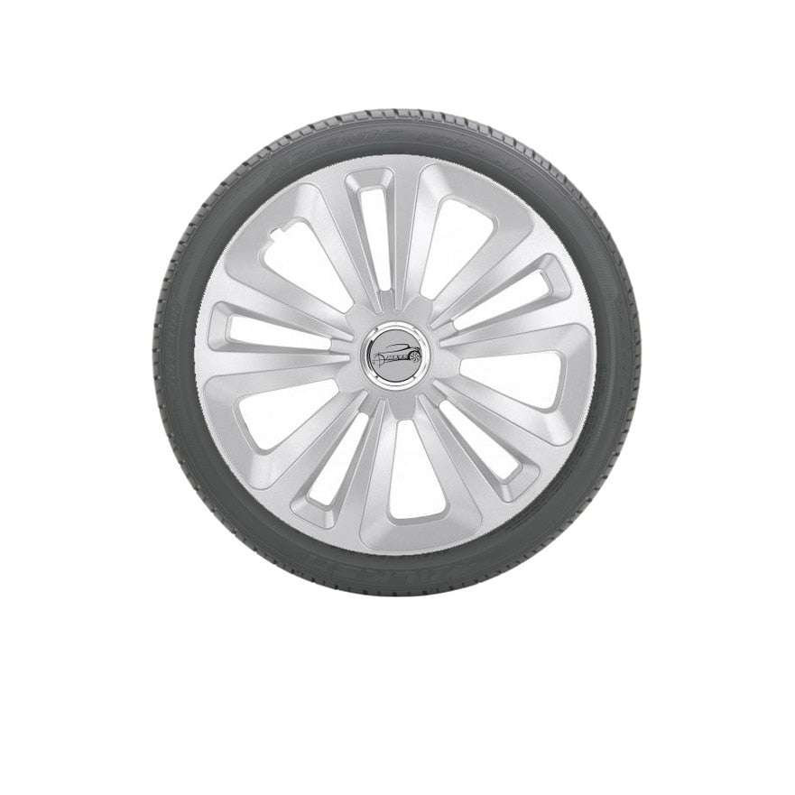 Set 4 Capace roti IDL - 14 inch - Capace roti Ring Terra cu inel cromat, material rezistent la viteze mari