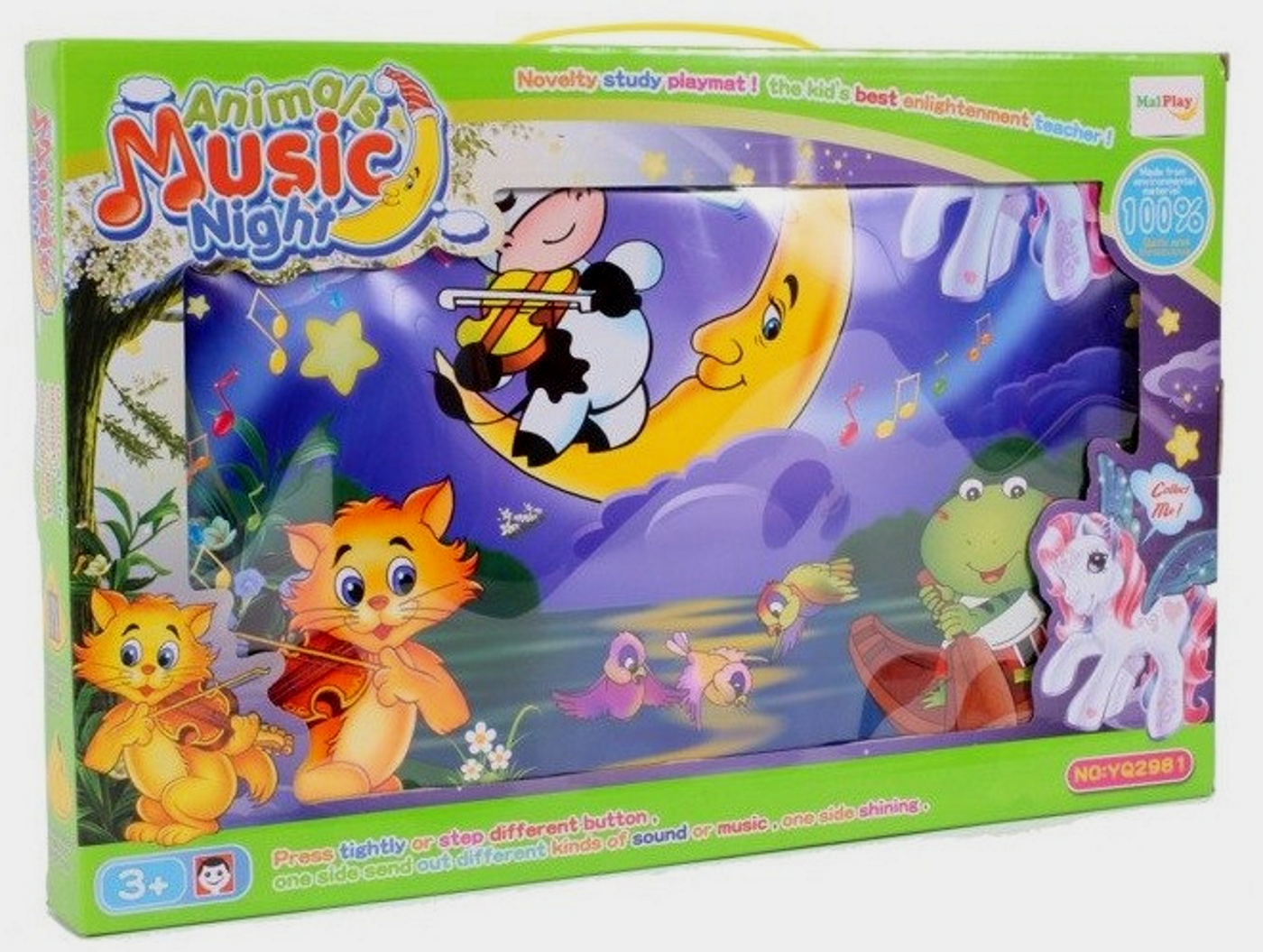 Covoras Educational Interactiv idealStore Ferma Vesela, Pentru bebelusi, 7 tipuri de sunete de animale, Melodii, Luminite