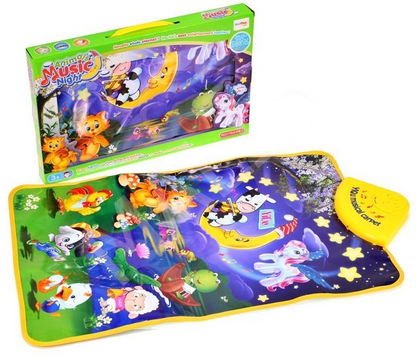 Covoras Educational Interactiv idealStore Ferma Vesela, Pentru bebelusi, 7 tipuri de sunete de animale, Melodii, Luminite