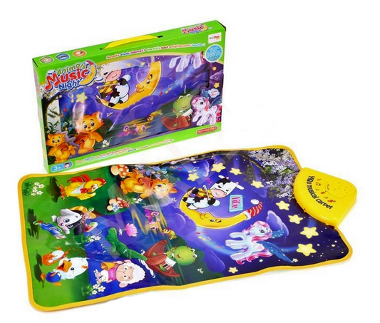 Covoras Educational Interactiv idealStore Ferma Vesela, Pentru bebelusi, 7 tipuri de sunete de animale, Melodii, Luminite