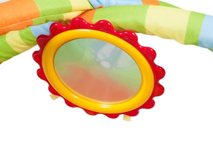 Centru de activitati tip Covoras Interactiv premium IDL Play Bebe , Pentru bebelusi, dezvolta abilitati motorii, stimuleaza simturile, Multitudine de accesori , Oglinda pentru copil