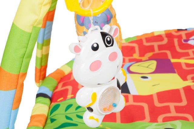 Centru de activitati tip Covoras Interactiv premium IDL Play Bebe , Pentru bebelusi, dezvolta abilitati motorii, stimuleaza simturile, Multitudine de accesori , Oglinda pentru copil