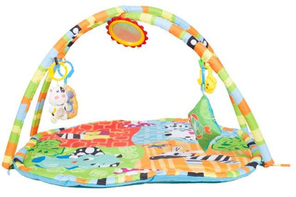 Centru de activitati tip Covoras Interactiv premium IDL Play Bebe , Pentru bebelusi, dezvolta abilitati motorii, stimuleaza simturile, Multitudine de accesori , Oglinda pentru copil