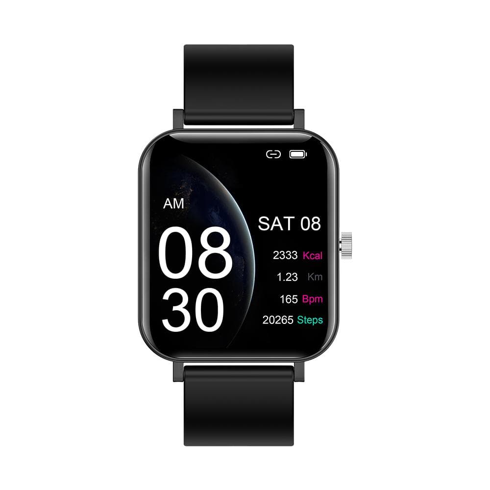 Ceas SmartWatch New Generation idealStore, Ecran Tactil 1.69 inch, IP68, Senzor Ritm Cardiac, Monitorizarea Oxigenului, Tensiunea Arteriala, Menstruatia, Notificari, Negru