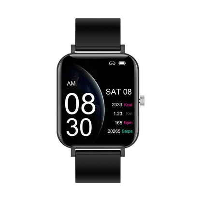 Ceas SmartWatch New Generation idealStore, Ecran Tactil 1.69 inch, IP68, Senzor Ritm Cardiac, Monitorizarea Oxigenului, Tensiunea Arteriala, Menstruatia, Notificari, Negru