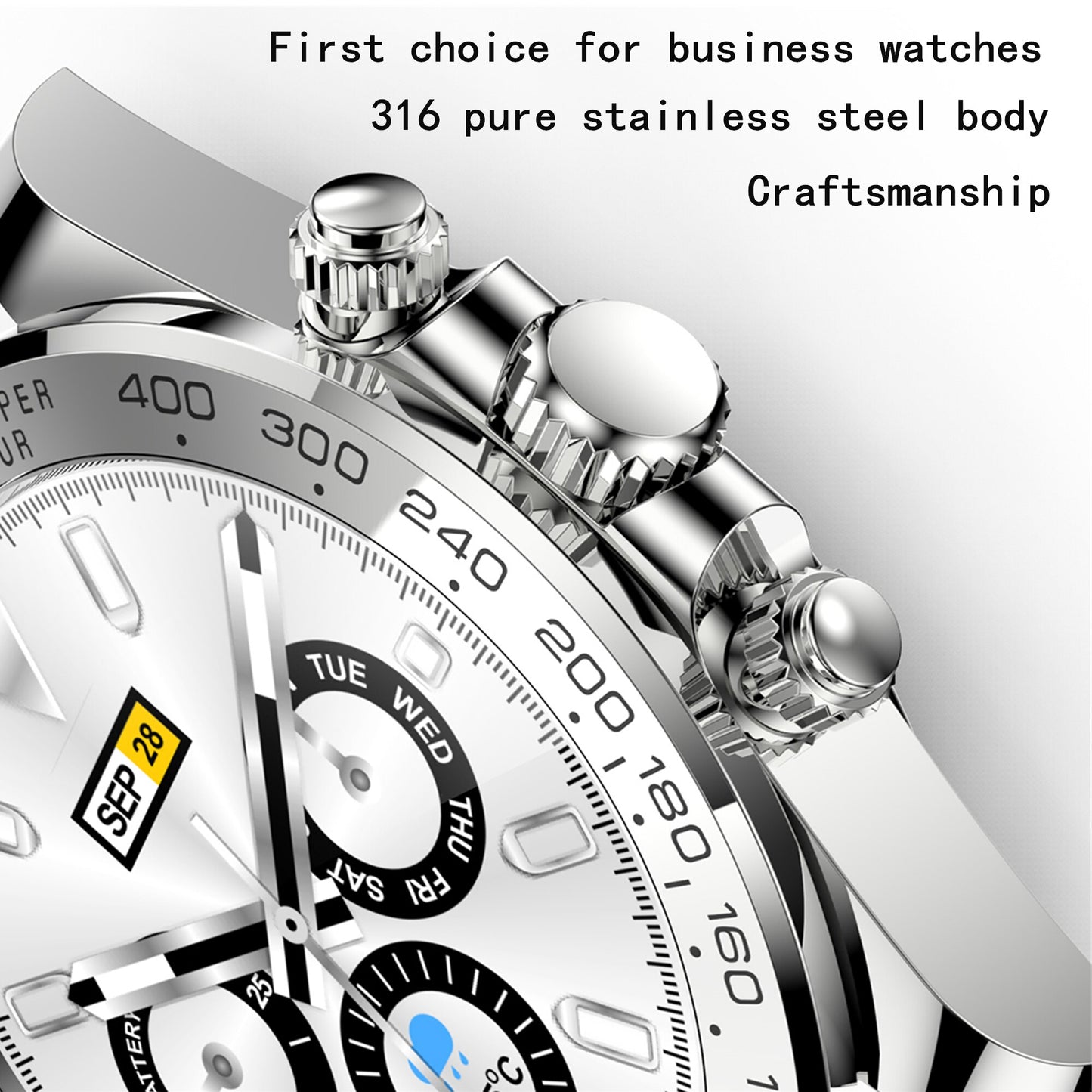 Smartwatch CharmMetal Gold IdealStore din otel inoxidabil, Ecran tactil de 1.3 inch rezistent la apa, Monitorizare Ritm cardiac, Calorii, Somn, conectivitate Android sau IOS pentru aplicatii Whatsapp/Facebook