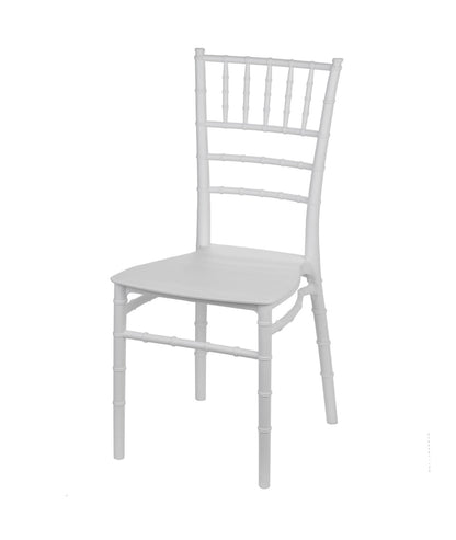 Set 6 Scaune Chiavari Premium ALB idealSTORE, Dimensiuni 87 x 43 x 47 cm, Spatar Inalt, Sezut Ergonomic, Design Elegant, Plastic Rezistent la Uzura, Pete, UV, Umezeala, Inghet, Temperaturi Mari, Sarcina 150 KG, Usor de Curatat