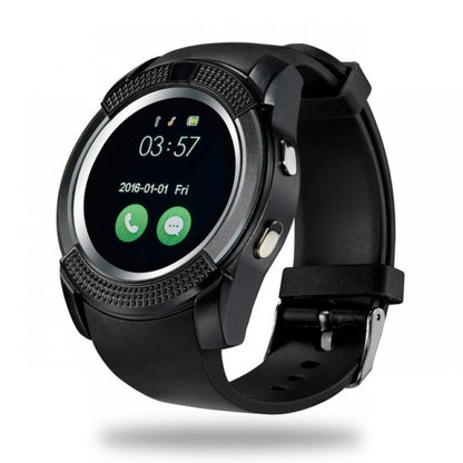 Ceas Smartwatch Chrono 8S Model 2018, Conectivitate Bluetooth 4.0, Camera foto, Functie Telefon, Ecran Lcd, Modul Anti Pierdere, Notificari pentru Facebook, Whatsapp, Sedentary remind, Black