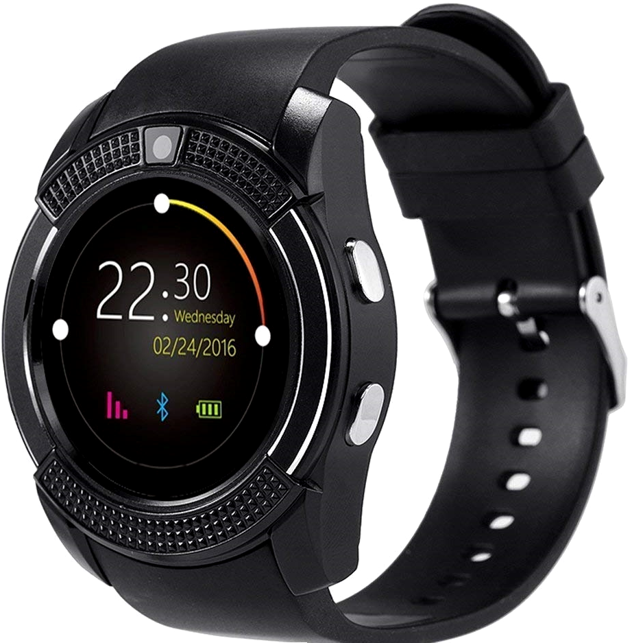 Ceas Smartwatch Cronos V8, Bluetooth, Camera foto si Functie de Telefon, Pedometru, Anti lost, aplicatii Facebook, Whatsapp, Sedentary remind, culoare Negru