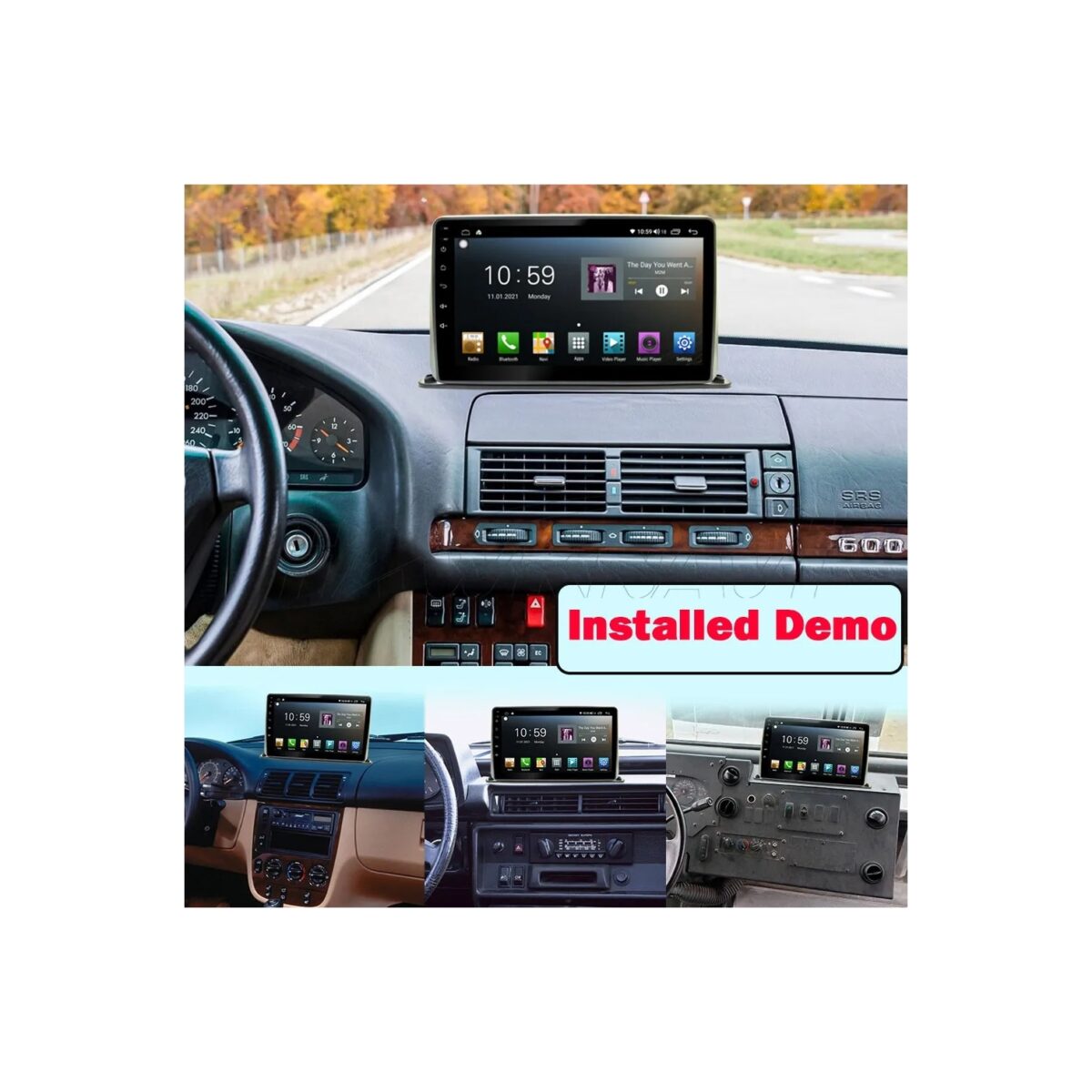 Rama Universala pentru Navigatie idealStore pentru Navigatii de 9 inch, include Cablaj, culoare Negru