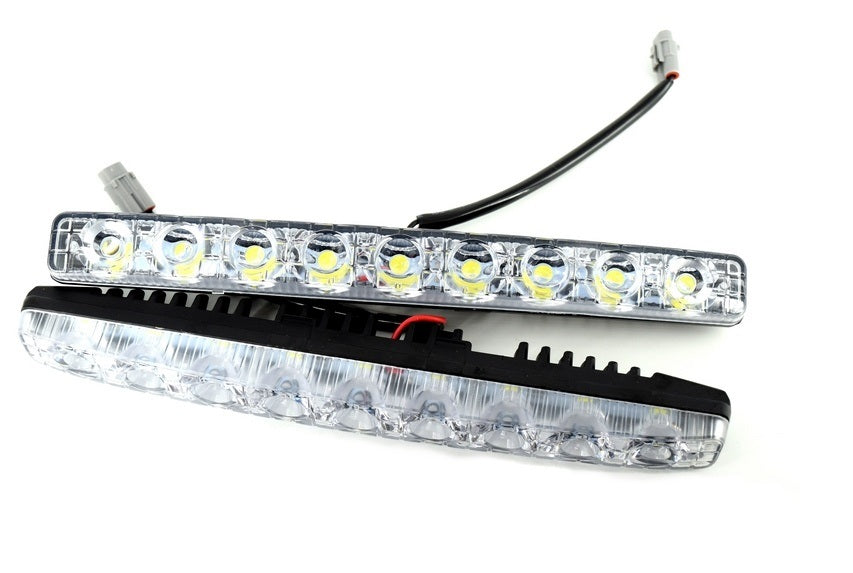 Set Lumini de zi DRL idealSTORE, Dimensiuni 25 x 2,5 cm, Culoare alba, 12 V