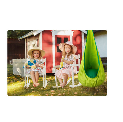 Hamac copii The Raven's Nest tip cocon idealSTORE Dimensiune 140 x 55 cm, Material solid, Include perna, Suport de suspendare, Carlig suplimentar, Ideal pentru camera, gradina sau terasa, Sarcina maxima 80 kg