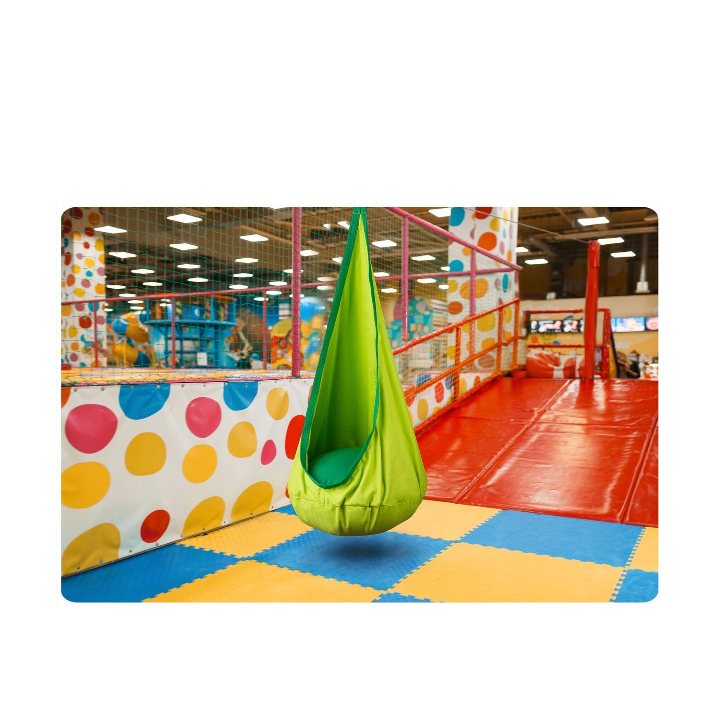 Hamac copii The Raven's Nest tip cocon idealSTORE Dimensiune 140 x 55 cm, Material solid, Include perna, Suport de suspendare, Carlig suplimentar, Ideal pentru camera, gradina sau terasa, Sarcina maxima 80 kg