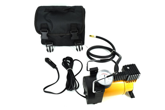 Compresor profesional aer cu manometru 12V, 35 l pe minut, borseta transport inclusa