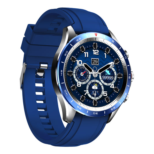 Ceas SmartWatch CONDE FiT idealSTORE, Ecran tactil complet, IOS/Android, Bluetooth Monitorizare Ritm Cardiac, Sport, Calorii, Somn, Tensiunea Arteriala, Vreme, IP 68, Music Control, Multi-sport, Apeluri, Culoare Albastru
