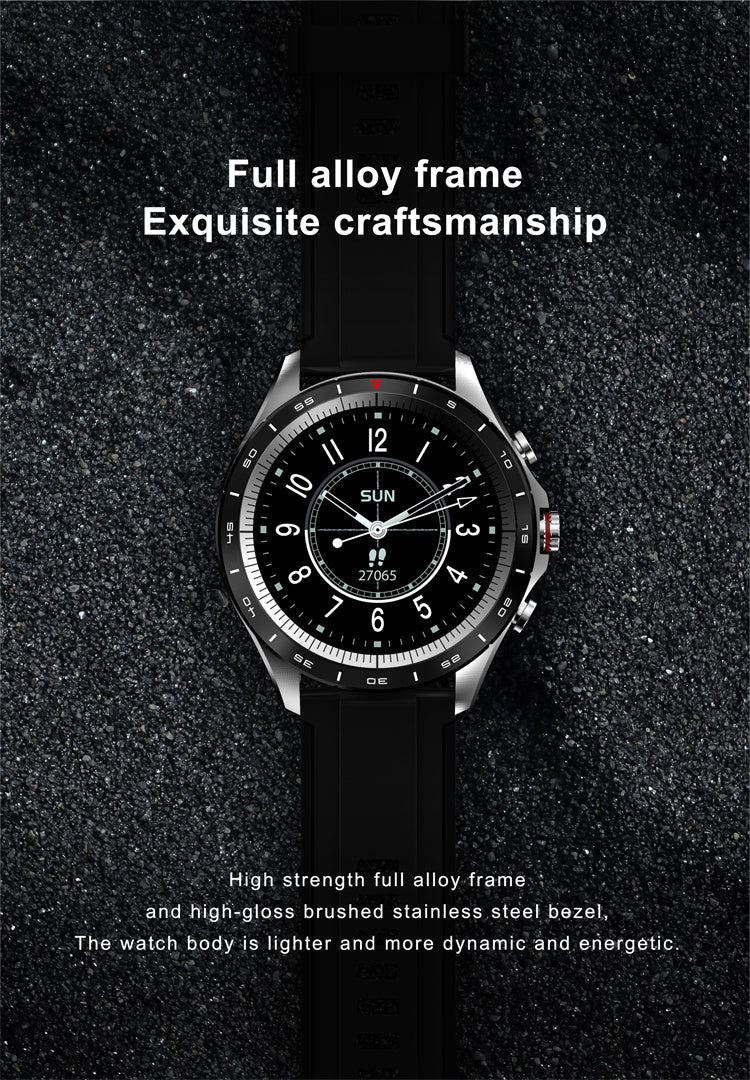 Ceas SmartWatch CONDE FiT idealSTORE, Ecran tactil complet, IOS/Android, Bluetooth, Monitorizare Ritm Cardiac Sport, Calorii, Somn, Tensiunea Arteriala, Vreme, IP 68, Music Control, Multi-sport, Apeluri, Culoare Negru