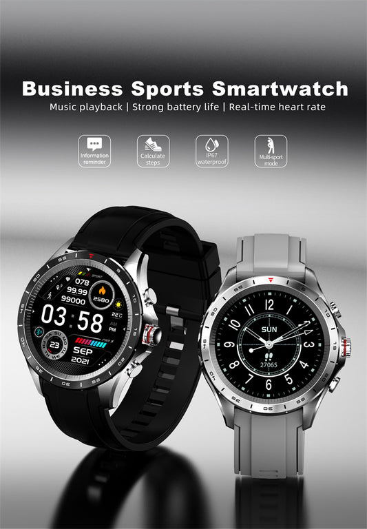 Ceas SmartWatch CONDE FiT idealSTORE, Ecran tactil complet, IOS/Android, Bluetooth, Monitorizare Ritm Cardiac Sport, Calorii, Somn, Tensiunea Arteriala, Vreme, IP 68, Music Control, Multi-sport, Apeluri, Culoare Negru