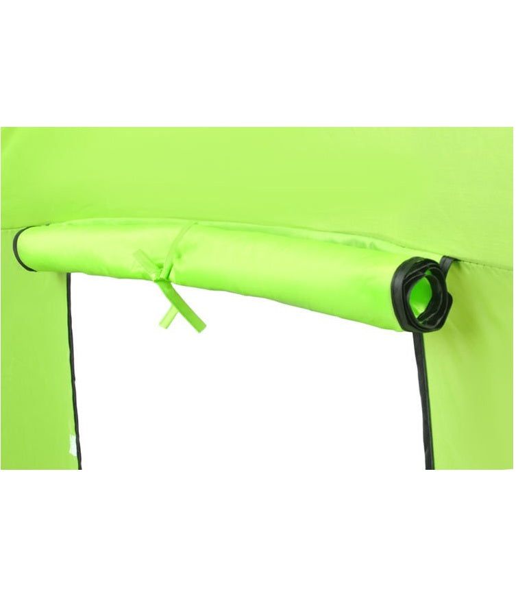 Cort de joaca 2 in 1 idealSTORE, Tunel + Casuta de copii, Dimensiuni 379 x 118 x 105 cm, Include 2 casute, tunel, 200 bile colorate, Proiectat pentru a fi folosit 100% pentru distractie