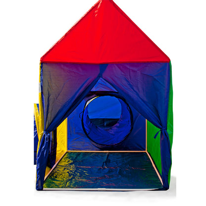 Cort de joaca IDL XXL, Format din 5 piese, Cort Iglu, Cabana Cort, 2 X Tunel, ideal in aer liber dar si in apartament