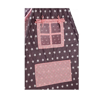 Cort si Spatiu de Joaca PREMIUM pentru copii IDL, Little Indian, Dimensiuni 160 x 100 x 100 cm, Accesorizat cu un Covor moale si 2 Perne, Incurajeaza joaca creativa oferind cadrul perfect care ajuta copilul sa isi dezvolte mintea si modul de gandire