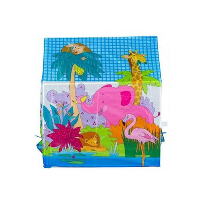 Cort de joaca pliabil, iPlay, Zoo, pentru copii, motive grafice, 95x72x102 cm