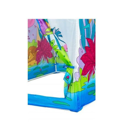 Cort de joaca pliabil, iPlay, Zoo, pentru copii, motive grafice, 95x72x102 cm