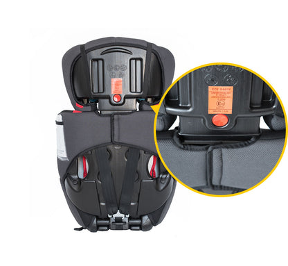 Scaun auto Profesional, BABY JOLIE COSMO IDL Collection, Pentru 3 grupe de greutate intre 9-36 Kg, Format din doua parti baza cu cotiere conturate si spatar, Tetiera reglabila, Echipat cu centura de siguranta cu prindere in 5 puncte, Negru